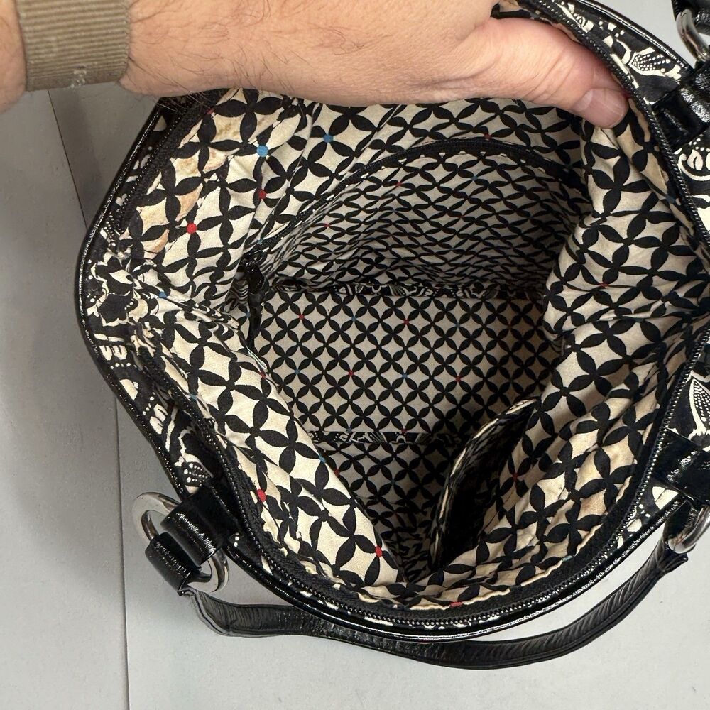 Vera Bradley Medley Patchwork Floral Shoulder Bag Tote 13x13x4.5 GUC - Picture 10 of 16